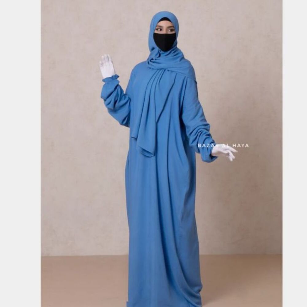 Bazar Al Haya Prayer / Salah Dress One Piece Jilbab Blue | Large | NWT